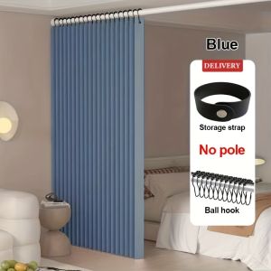Foldable Divider Curtain Anti Mildew Antibacterial Health Protection Easy Clean with Hooks for Kitchen Bathroom Damp Area Inhibi