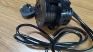 Office Furniture Universal power Round Desktop Grommet Recessed USB Socket /Tabletop built in desk round power usb socket