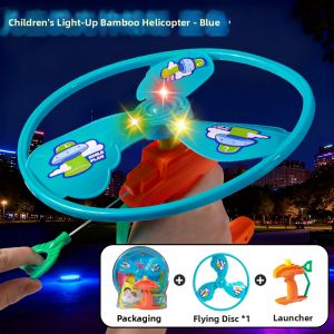 Launchable Bamboo Dragonfly Flying Disc Baby Outdoor Toy