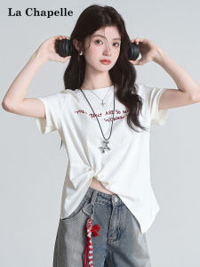 La Chapelle | Slim Fit Irregular Hem T-shirt for Women