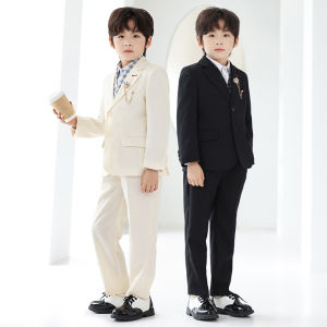 lontakids Boys Suits 5 Pieces Slim Fit Blazer Pants Kids Wedding Dresswear Ring Bearer Communion Outfit