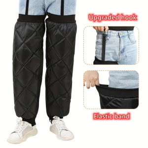 1 Pair Winter Warm Knee Pads Windproof Waterproof Leg Warmer For Outdoor Sports Cycling Ski 70cm Motorcycle Knee Brace Wraps Pad