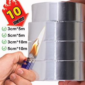 5/10M Aluminum Foil High-Temperature Tape Cooktop Self-Adhesive Greaseproof Anti-Mold Moisture-Proof Stickers for Countertops Kitchen