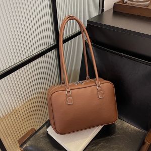 กระเป๋าสะพายข้างสไตล์โบสตัน ความจุขนาดใหญ่ DIY ทำมือ วัสดุสำหรับทำของขวัญ กระเป๋าสะพายข้างแบบยูนิเซ็กซ์ กระเป๋าสะพายข้างแบบลำลอง วัสดุ PU ทรงสี่เหลี่ยมจัตุรัส