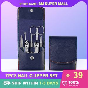 【Germany Original】7pcs Nail Clipper Set Stainless Steel Manicure Set Care Tools Nail Clipper Cutter Trimmer