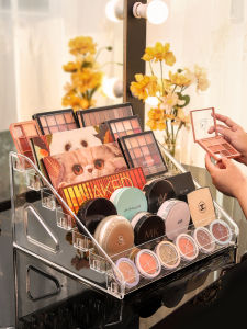 พลาสติกแต่งหน้ากล่องเก็บเครื่องสําอางค์ถาดเล็บลิปสติกorganizer Desktop Makeup Palette Organizer Case