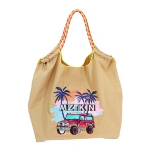 MZTKIN Eco-Friendly Bag 2025 New Embroidered Shopping Bag Handheld Single Shoulder Satchel Large Capacity Nylon Satchel