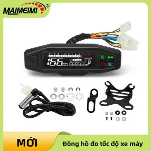Đồng Hồ Tốc Độ Xe Máy LED Đa Năng Bảng Điều Khiển Kỹ Thuật Số Với Đồng Hồ Đo Dầu Máy Đo Tốc Độ Để Hiển Thị Vòng Tua Máy Bằng Km/h Và MPH - Đồng Hồ Đo Xe Máy Tương Thích Với Tiếng Nga KR200