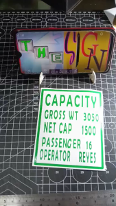 Vehicle Capacity Signage Vinyl Stickers Decals Cut Out
