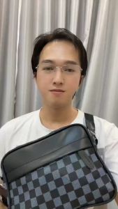Túi đeo chéo Da thể thao du lịch caro ngang 2 mặt bản lớn SK85 [XU HƯỚNG MỚI]