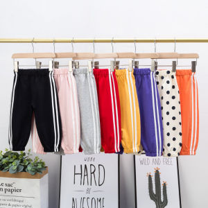 Childrens Casual Trousers Baby Pure Cotton Track Pants Boy Girl Infant Spring and Autumn Outer Wear Sweatpants Fleece Padded Pants Winter