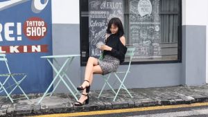 3 inch korea suede block high heels for women sandals