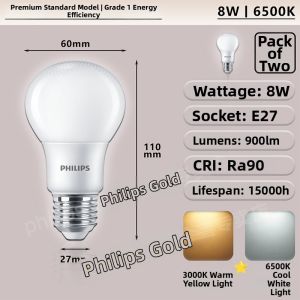 Philips | Super Bright Energy Saving Warm White Light LED Ball Bulb E27