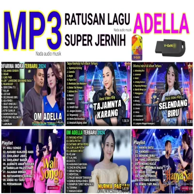 FLASHDISK 16GB FULL MUSIK ADELLA MP3 TERBARU POPULAR BISA SPEAKER AKTIF TV ANDROID