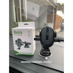 Holder Tempat Handphone hp mobil tempel dashboard kaca motif carbon