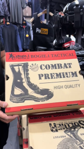 ฺBogie1 รองเท้าคอมแบท COMBAT ตาไก่ 8 รู  ไม่มีซิปข้าง รุ่น L02