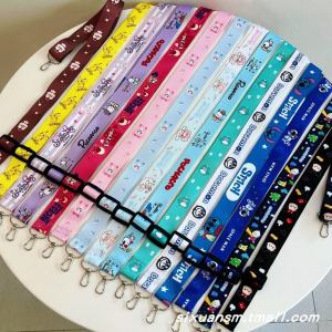 Creative Adjustable Long Lanyard Phone Case with Keychain Anti-Fall Cute Cartoon Crossbody Shoulder Strap Neck Chain for iPhone iPad Keys