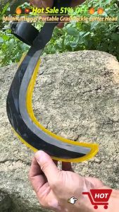 Multifuntional Portable Grass Sickle Cutter Head Wheat Lawn Mower Gardening Grass Weeding Knife Farm Scythe Sickle Garden Tools