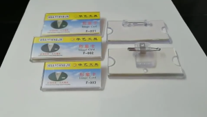 5Pcs Name ID Badge Holder Magnetic Acrylic Name Tag Holders for Bank Hotel Busines School Office