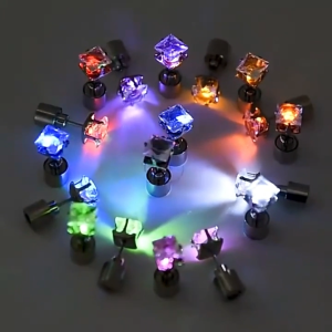 2PCS LED Luminous Korean Earrings Fashion Earrings Women Men For Party