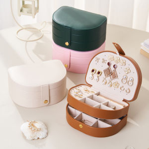PU Leather Travel Jewellery BoxJewellery Organiser for Rings Necklaces BraceletsEarring