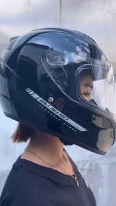 HNJ 2021 Helmet full face dual visor original helmet for motorcycle Medium size for Women with icc