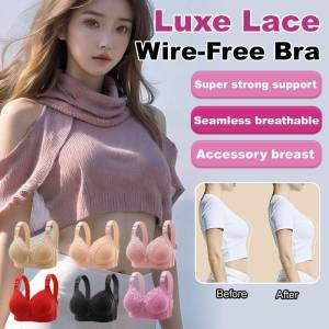 Womens Underwear Thin Style Big Breasts Show Small Gathered Breasts to Prevent Sagging Bras Large Size No Steel Ring Bras Ultra-Thin