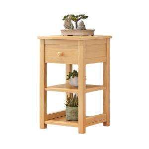 Chinese Style Solid Wood Bench with Drawer Living Room Floor Standing Plant Pot Stand Simple Indoor Balcony Flower Tray Support
