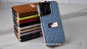 MR - Phone Case For Iphone 14 Pro Max 14 Pro 14 With Card Bags Luxury Electroplate PU