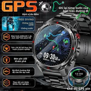 Đồng Hồ Thông Minh T-Rex 3 Pro AGPS Chống Nước 3ATM Hỗ Trợ GNSS Kép La Bàn Pin 540mAh Dành Cho Nam Có Chức Năng Theo Dõi Nhịp Tim Thích Hợp Cho Bơi Lội Chạy Bộ Và Đạp Xe