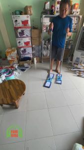 Cây lau nhà công nghiệp san hô 60cm loại cán thẳng dài 1m3 kèm sẵn bông lau