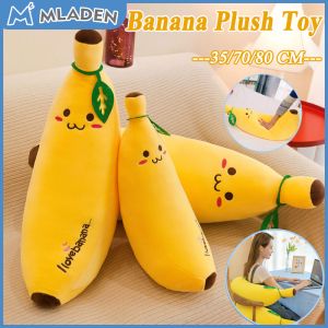 BERMA BABY 35/50/70CM Banana Plush Pillow Large Banana Doll Long Sleeping Pillow Soft Stuffed Toy Christmas Gift