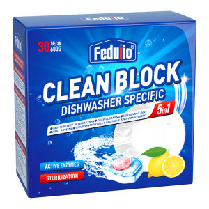 FEDUIIO | Dishwasher Detergent Block Multi-Function Cleaner Soft Water Salt