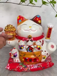 【In stock】Home Home Furnishing New Products Wholesale Shaking Hand Lucky Cat Ornaments Electric Fortune Cat Large Shop Cash Register Home Opening Gift Automatic FG7E