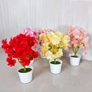 Pot Bunga Plastik Anggrek Artificial Dekorasi Ruangan Rumah Tanaman Hias Ornamen Mini Cantik PBP111