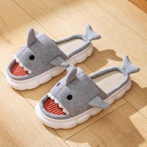 Cute Cat Claw Linen Slippers Young Adult Heart Four Seasons Home Indoor Mute Breathable Sweat Absorbing Couple Outdoor Slippers Summer