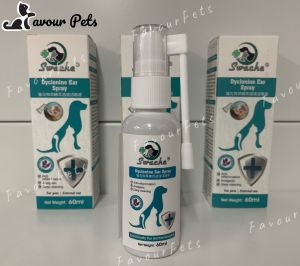 SWACHE DYCLONINE EAR SPRAY / EAR MITE TREATMENT SPRAY / 60ML / FOR CAT & DOG