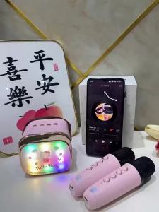 100% Authentic Sanrio Hello Kitty Wireless Bluetooth Speaker with Microphone Rechargable Cinnamoroll Cute Outdoor Portable Singing Player Birthday Gift Pompompurin P12