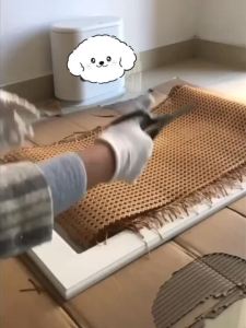 Plastic Rattan Webbing Roll Handwoven Synthetic Poly Rattan Faux Cane Mesh-Open Weave for DIY Home Decor Projects
