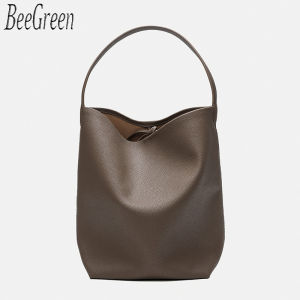 BeeGreen กระเป๋ารองเท้าหนังแท้สตรี กระเป๋าสะพายไหล่ กระเป๋าหิ้ว เหลี่ยม ความจุข กระเป๋าช้อปปิง ลำลอง กระเป๋าแบบหนีบ แฟชั่น หรู กระเป๋า หน้ากระเป๋าเป็นส่วนตัว