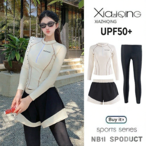 XIAZHIQING | UV Protection Swimwear Long Sleeve Pants Separates Quick-Dry Jellyfish Suit
