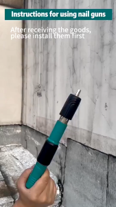 KAMJE Alat Paku Tembak Ramset Manual Mini Silencer 7.3mm Nail Gun Beton Portabel Tanpa Listrik