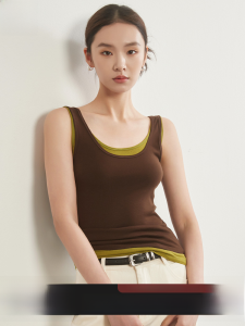 miiow | Womens Base Layer Tank Top Strapless Wide Shoulder Sleeveless Tencel Wool Blend Anti-Light Control Side Breast No Show