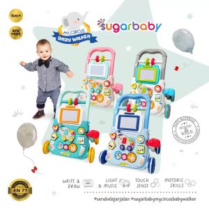 Sugar Baby My Circus Push Walker (Baby Walker)/ Mainan Dorong Bayi/Sugar Baby Mini Car Walker