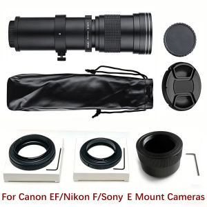 420-800 Super Telephoto Manual Zoom Ultra-Telephoto Lens – Compatible with Canon Ef Nikon F and Sony E Lenses – Ideal for Shooting the Moon Birds Wildlife and Natural Scenery