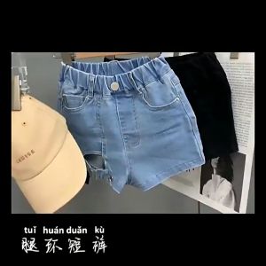 💖Ready stock💖 Kids Girls Leg Ring Design Denim Jeans (H28/H37) 女童腿环设计牛仔裤