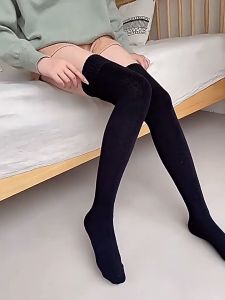 ถุงเท้ายาวเหนือ หนาสำหรับผู้หญิง ถูกเข้าพิจารณาอุ่นอย่างหนา ถูกที่สุดแบบหนา ฤดูกำมะหยี่ ระดับกลางต้นขาสูง มีถุงน่องกำมะหยี่