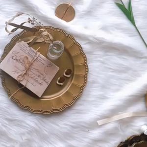 Nampan antik Marie / nampan bundar emas PP aksesoris fotografi kue dekorasi gourmet