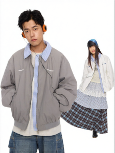 JNXS | Bộ Áo Khoác Đôi Giả Phong Cách Retro Thêu