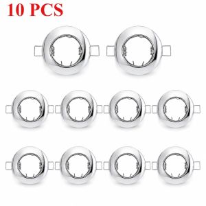 JOYINLED 1/10PCS Zinc Alloy Recessed Downlight Frame GU10 MR16 LED Ceiling Light Fixture Holder Trim Ring Lamp Fitting
